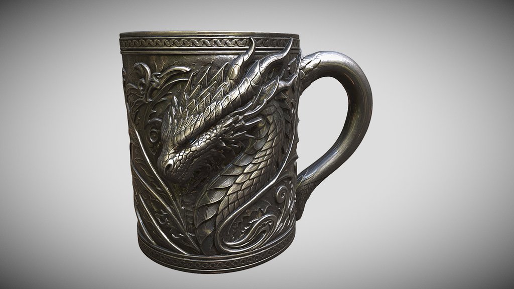 Obsidian Dragon Mug