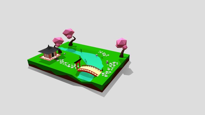 Japanese garden 3D Model