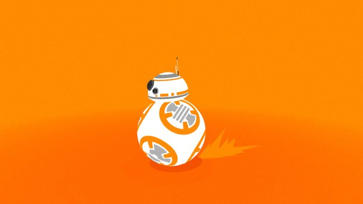 BB-8 rolling robot 3D Model