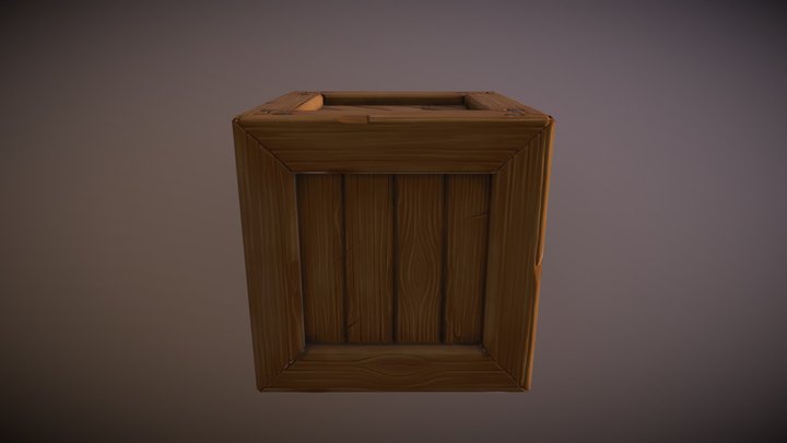 Handpainted Crate V3.0 3D Model