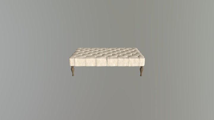 Bennet Rectangular Ottoman 3D Model