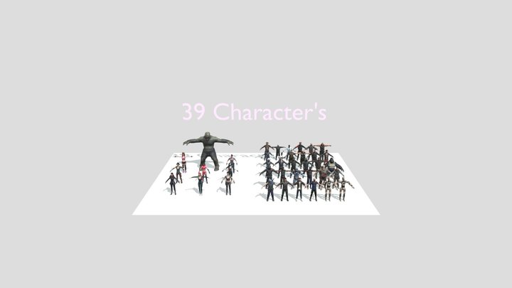 39 free Character's 3D Model