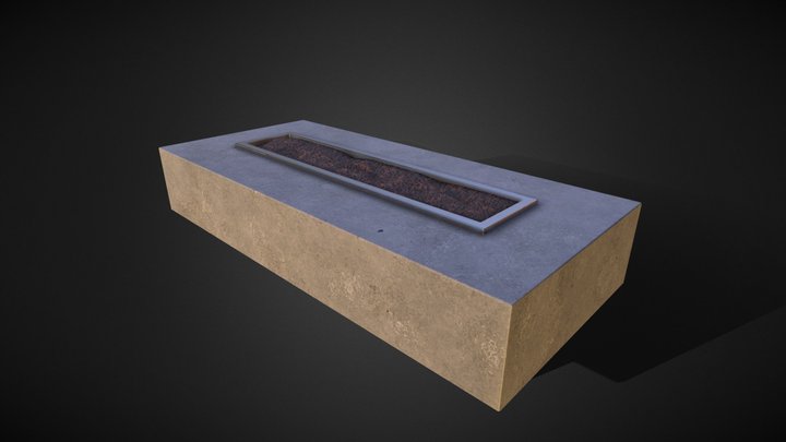 Classy Cement Firepit 3D Model