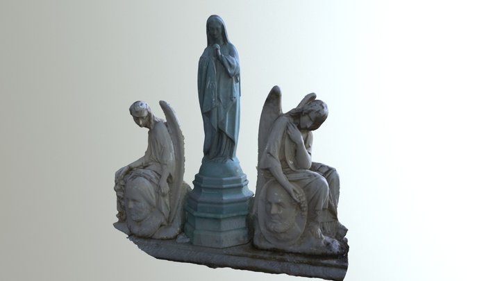 Vierge et Anges 3D Model