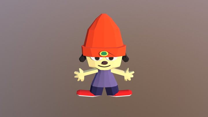 Low Poly Parappa the Rapper 3D Model
