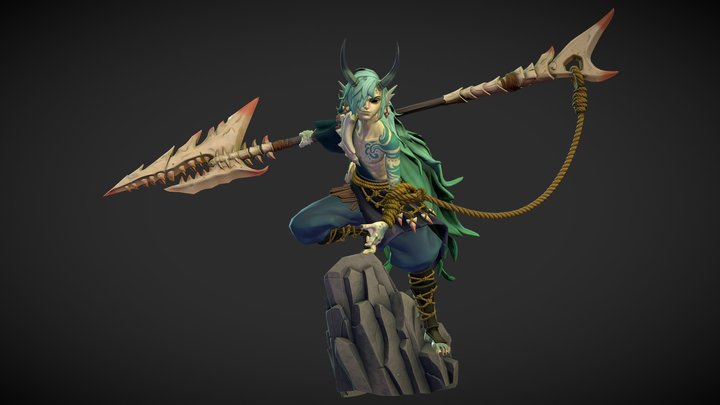 Demon Water Boy 3D Model
