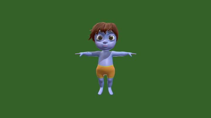 little krishna blender (no rig) 3D Model