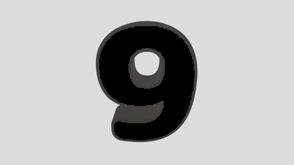 9 Number Numeric Stone Carved