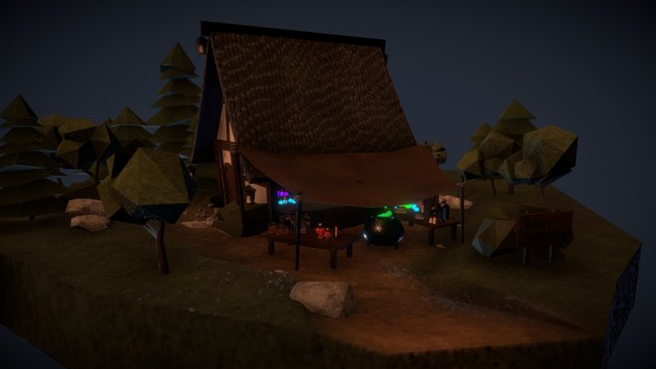 Witch Shop Diorama 3D Model