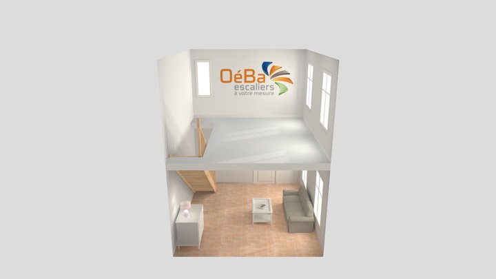 Droit Tradi sans CM Hetre 3D Model