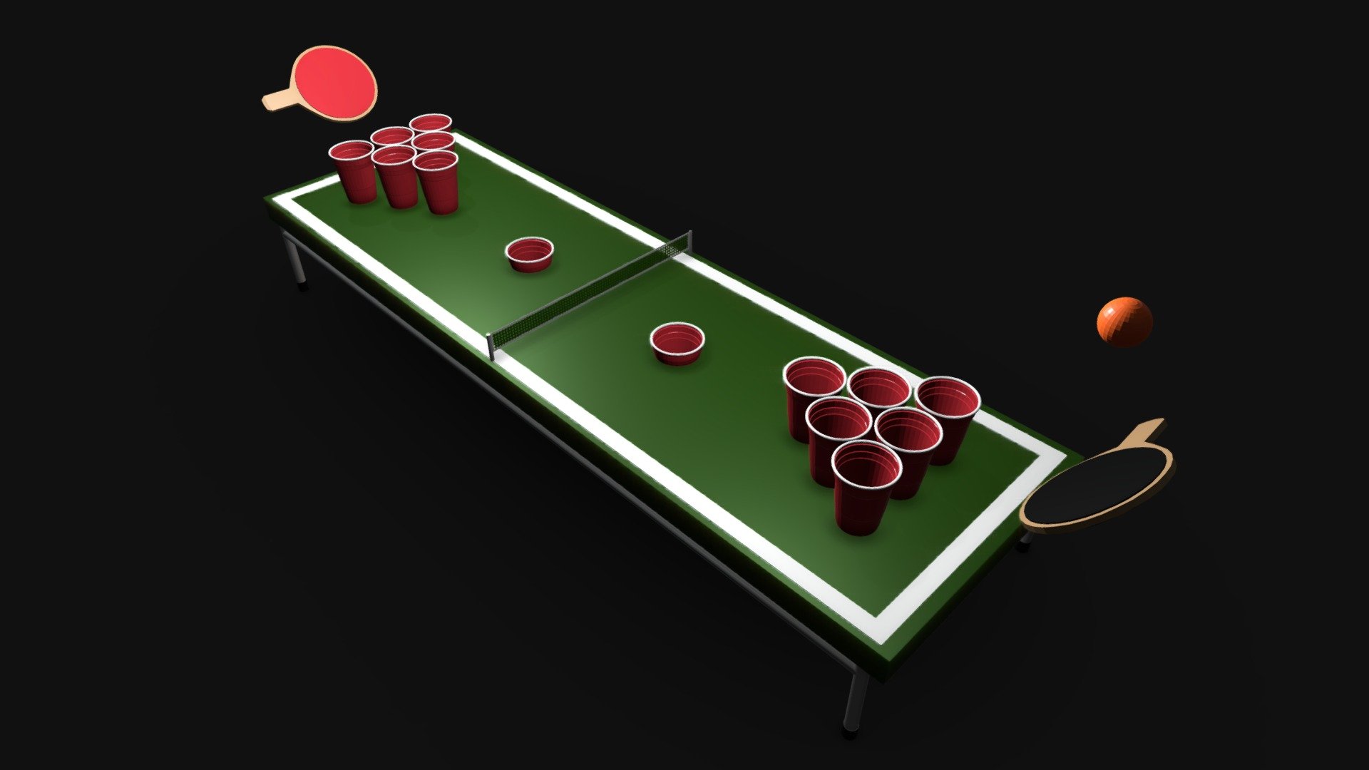 Cups Pong VR Game Assets Download Free 3D model by Max Keeley