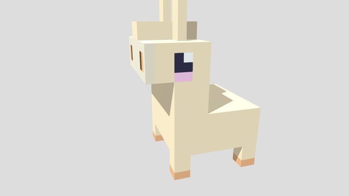 voxel llama 3D Model