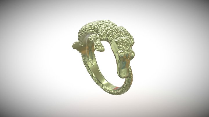 Crocodile ring 3D Model