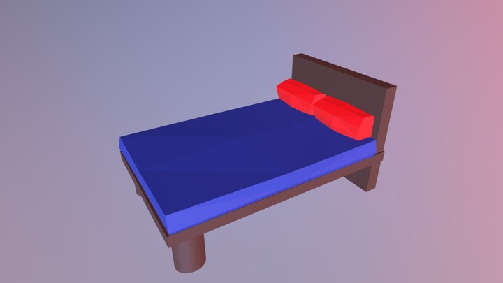 1st Low polly- Bed 3D Model
