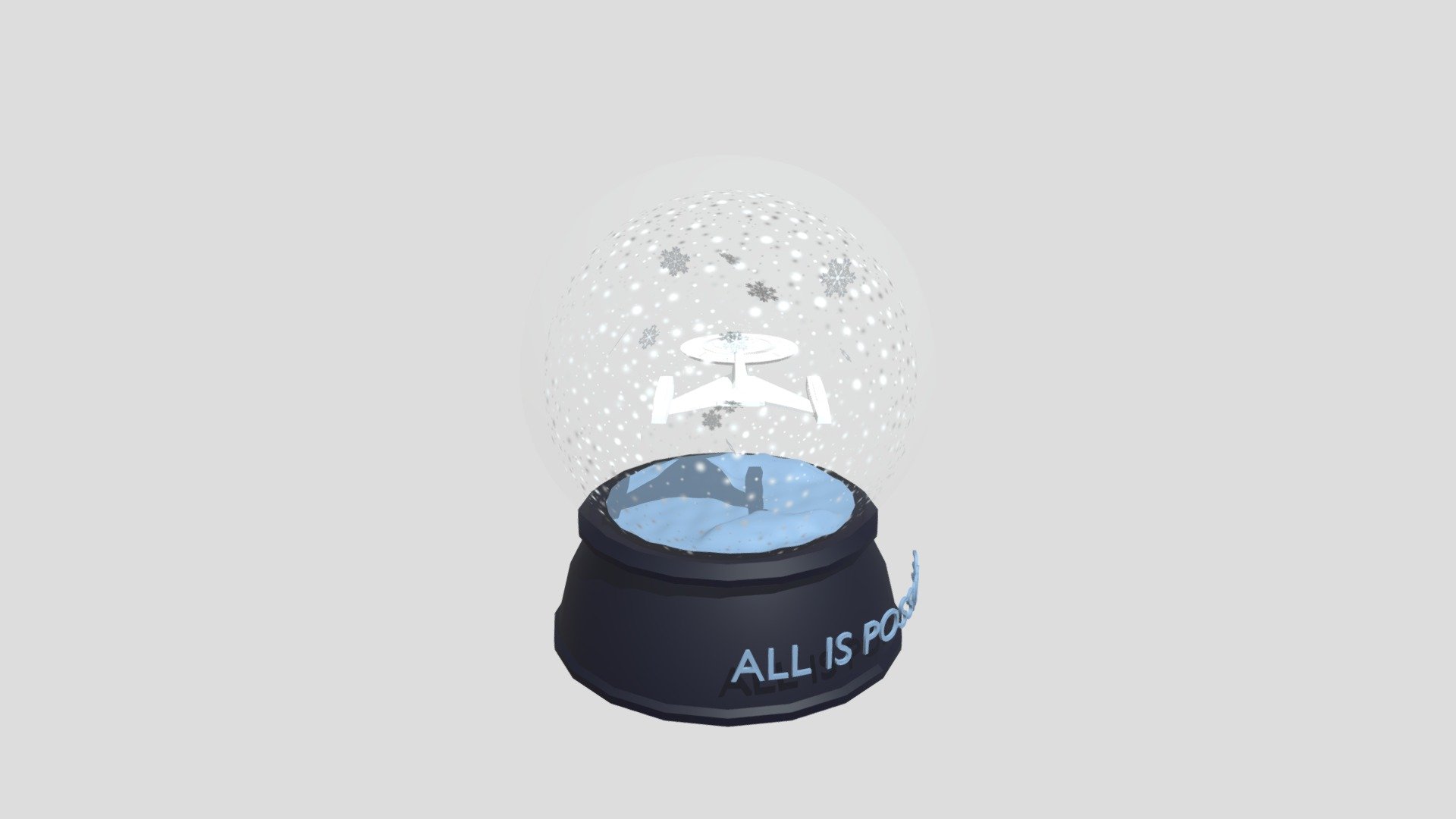 USS Discovery Snow Globe