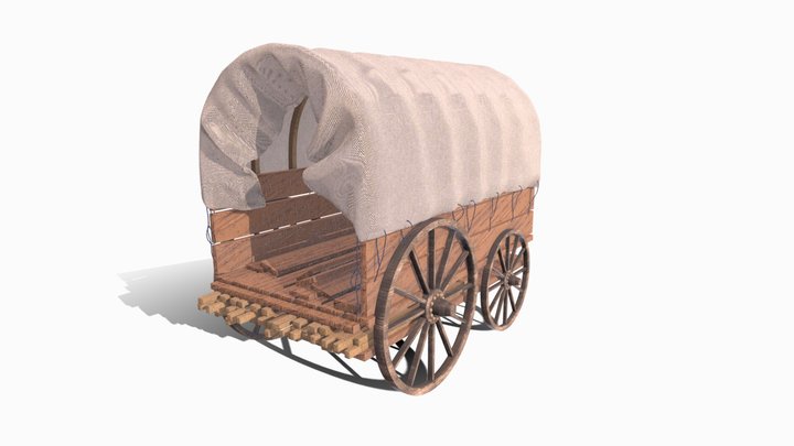 bullock cart 3d model prop 3D Model