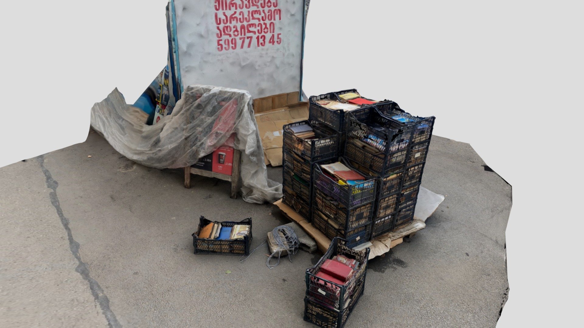 Boxes with books