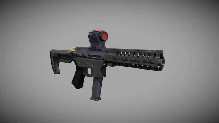 AR15 9mm 3D Model