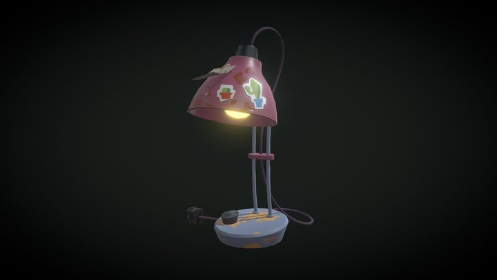 Stylized Table Lamp 3D Model