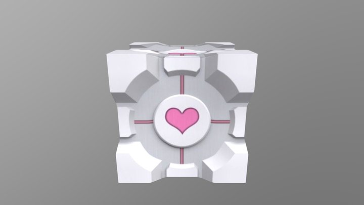 portal 2 cube 3d model