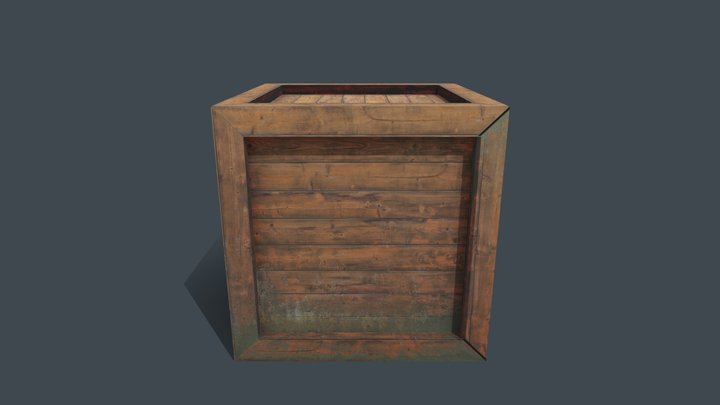 Old Crate 3D Model