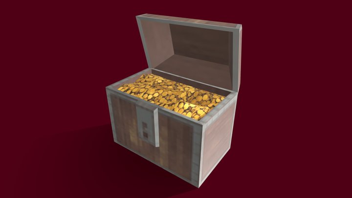 N64 Style Treasure Chest 3D Model