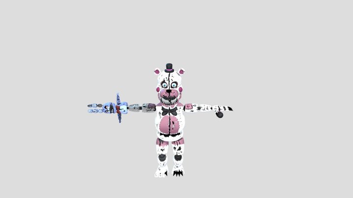 Nightmare Funtime Freddy by Geta1999 3D Model
