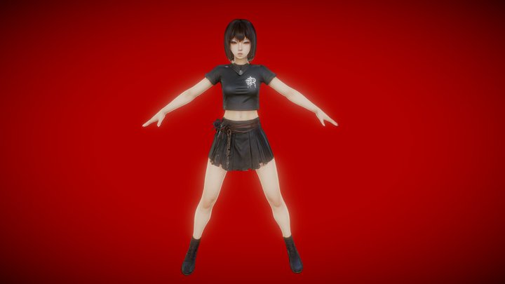 Pretty ninja girl 3D Model