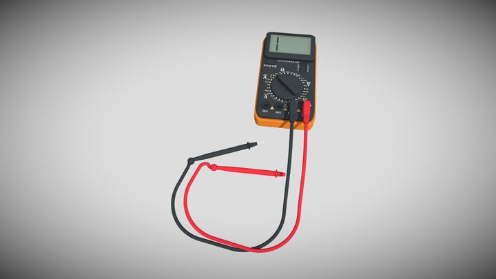Realistic Electric Meter 3D Model