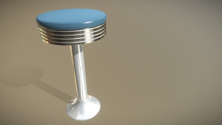 Diner Stool 3D Model