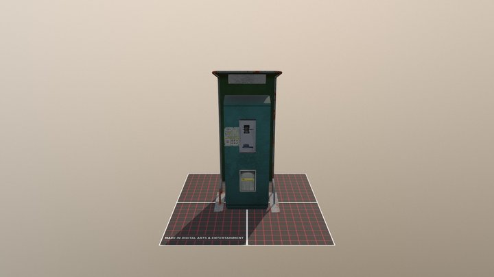 Parking ticket vending machine 3D Model