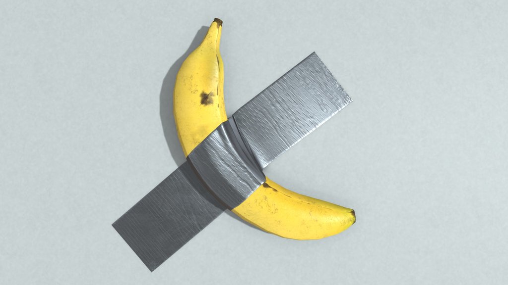 Banana duct taped to the wall