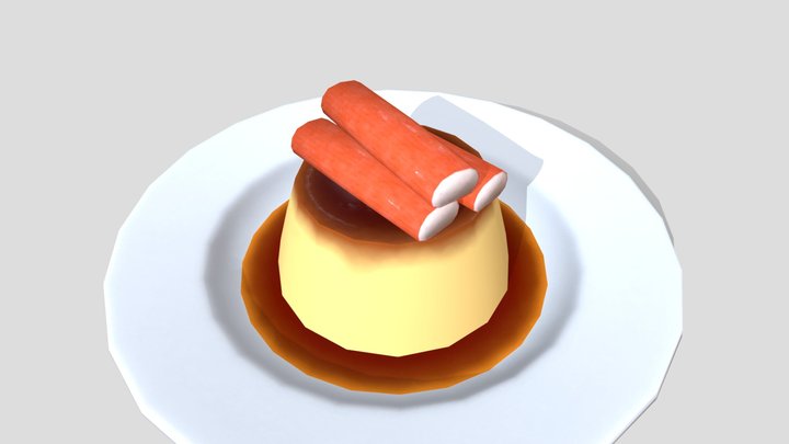 🍮Kanikama Pudding (Kanipu)🦀 - PBR 3D Model