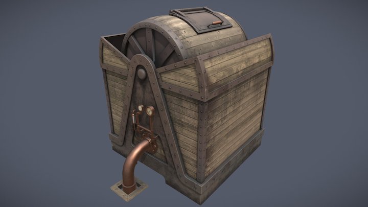 Steam Washing Machine 3D Model