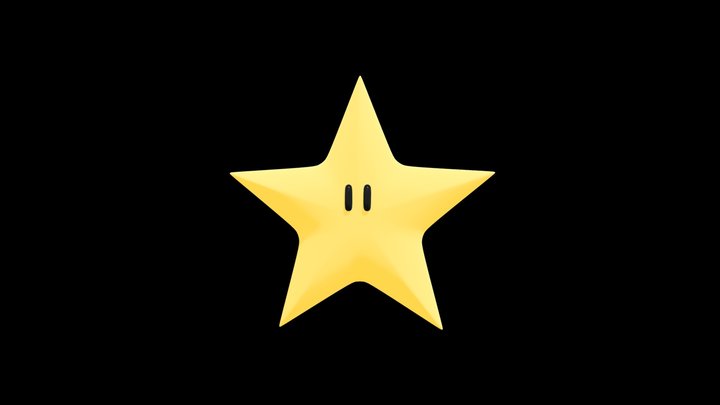 Star_Mario 3D Model