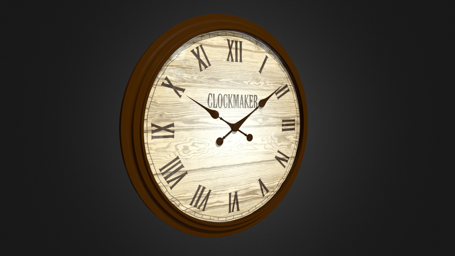 3D model Classic Wall Clock 1 - This is a 3D model of the Classic Wall Clock 1. The 3D model is about a clock with roman numerals.