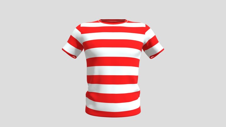 Tshirt striped patterns 3D Model