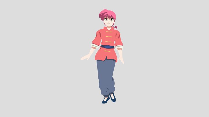 Ranma ½ - Ranma Saotome Fem 3D Model