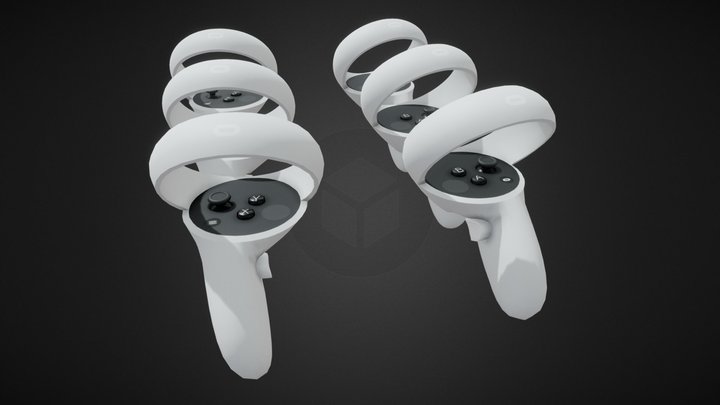 Quest 2 Controller Low Mid and High Poly – Free 3D Model STL