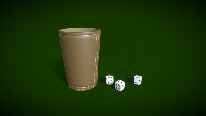 Dice Cup 3D Model