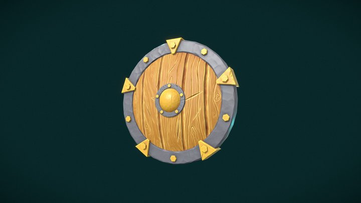 Stylized shield 3D Model