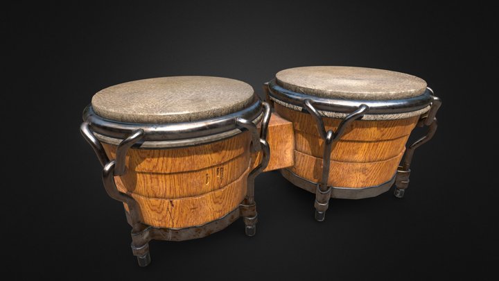 Bongo drum 3D Model
