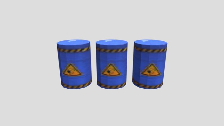 Free-Fire-smoke-Drum 3D Model