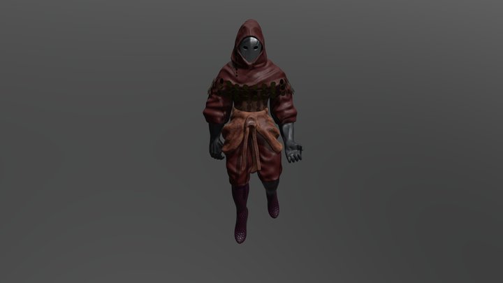 Masked Character 3D Model