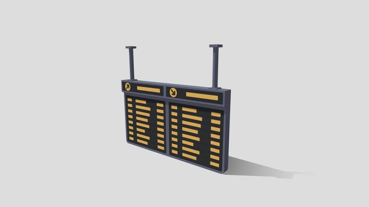 Airport Departure Sign – Free 3D Model STL