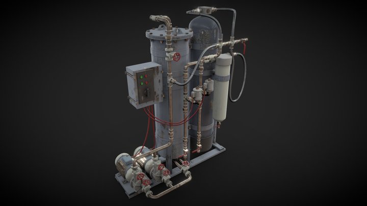 Industrial oil water separator 3D Model