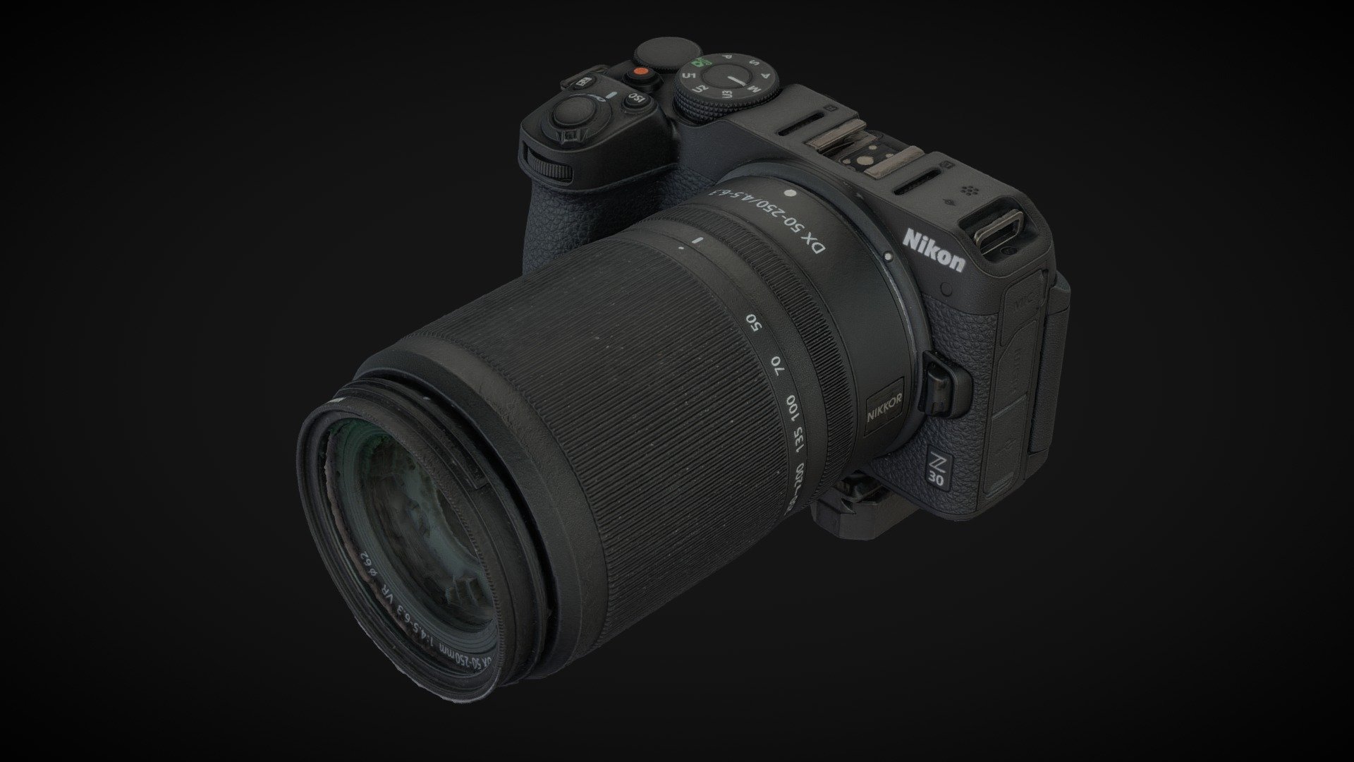 NIKON Z30 with NIKKOR DX 50-250 f4.5-6.3 - Download Free 3D NIKON Z30 with NIKKOR DX 50-250 f4.5-6.3 - Download Free 3D