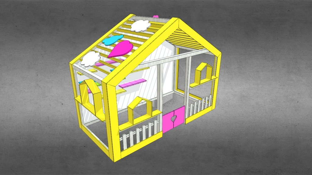 Casuta lemn + MDF — Sketchfab embed 3D viewer