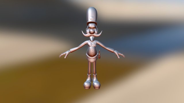 Drunk Police 3D Model
