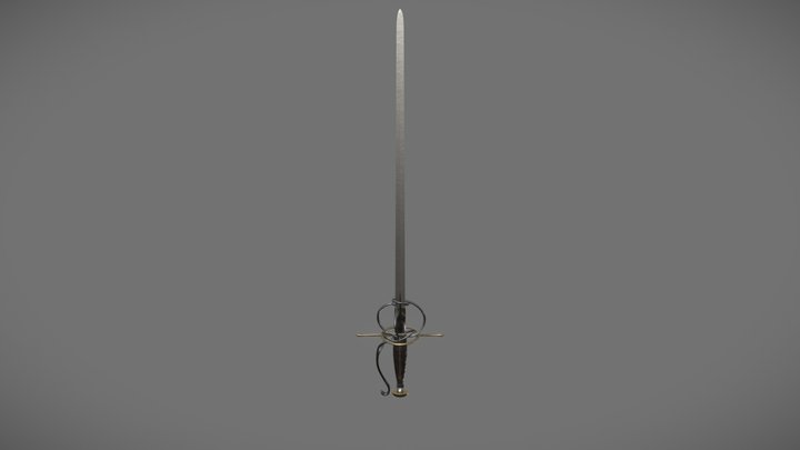 Rapier Sword 3D Model